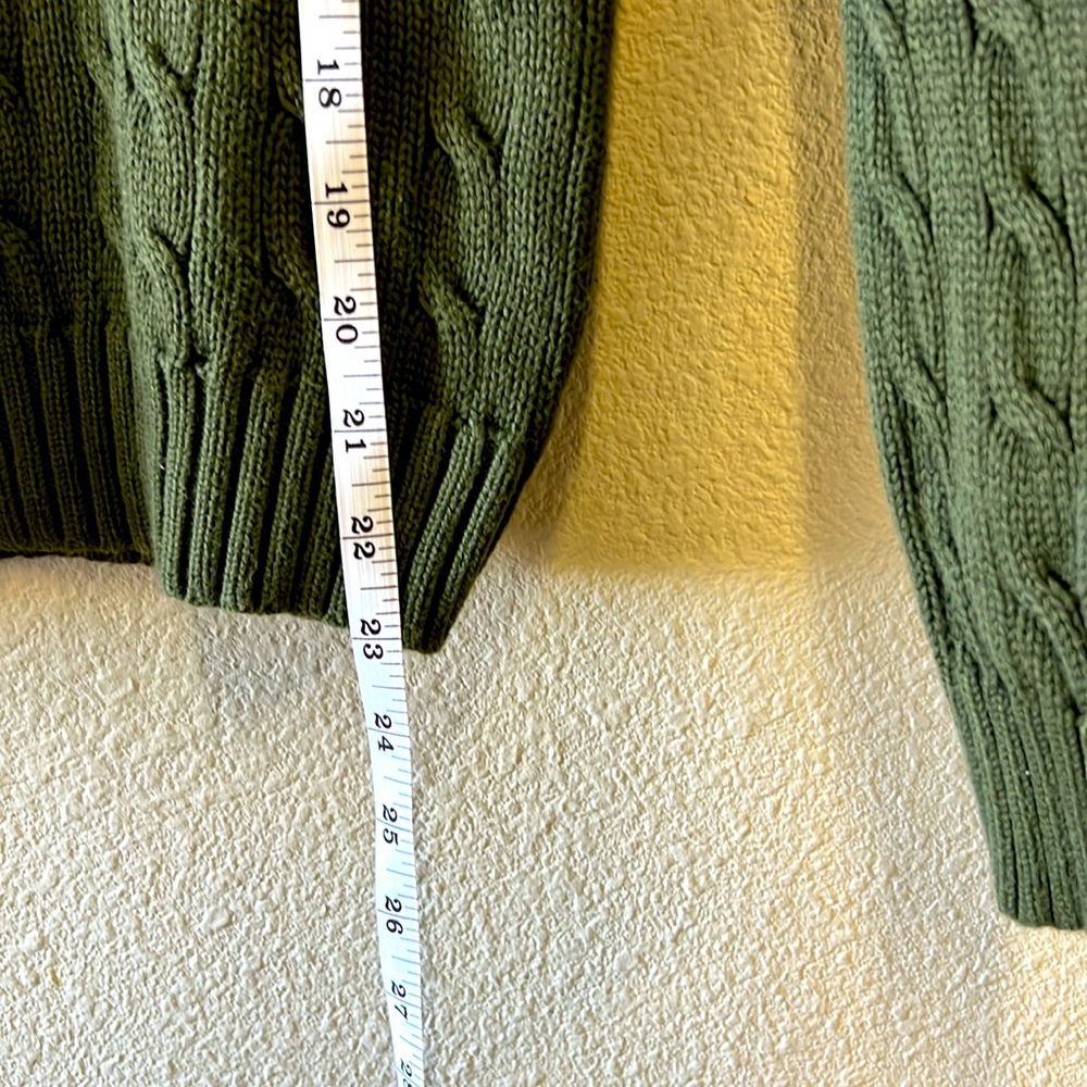 RALPH LAUREN women’s olive green 100% cotton crew neck sweater. Size M. - Picture 4 of 5
